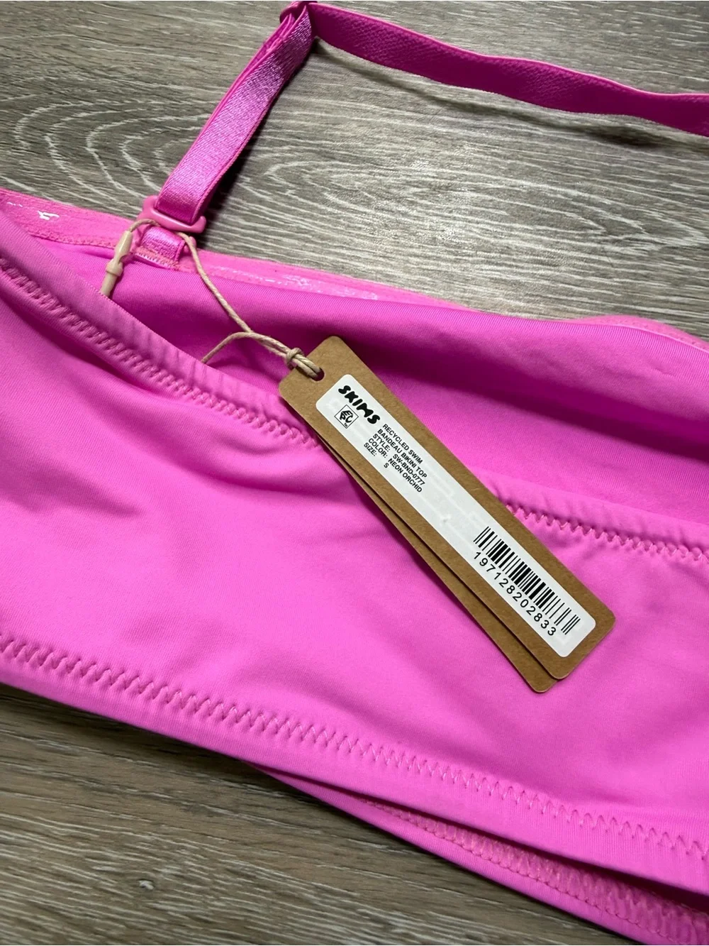 SKIMS Swim Bandeau Bikini Top - Neon Orchid